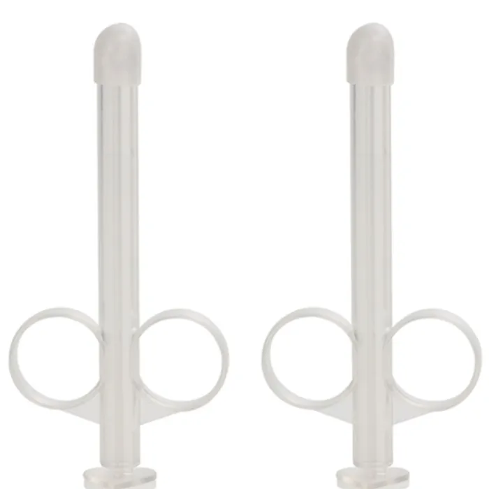 Anal CalExotics Lube Tube Lubricant Applicator Set of 2 Clear