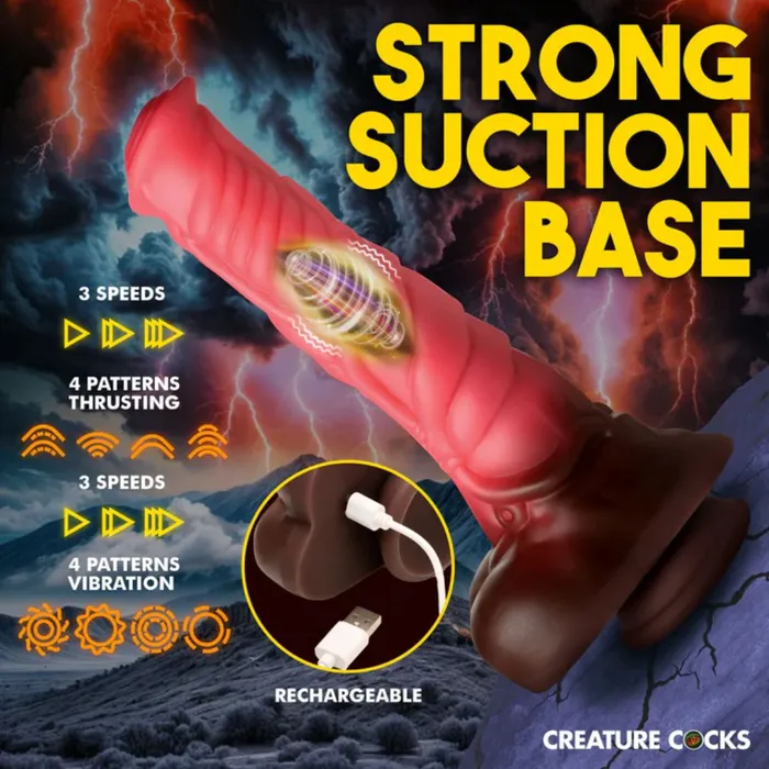 Anal Deluxe Centaur 10 inch Vibrating Thrusting Silicone Fantasy Horse Dildo XR Brands