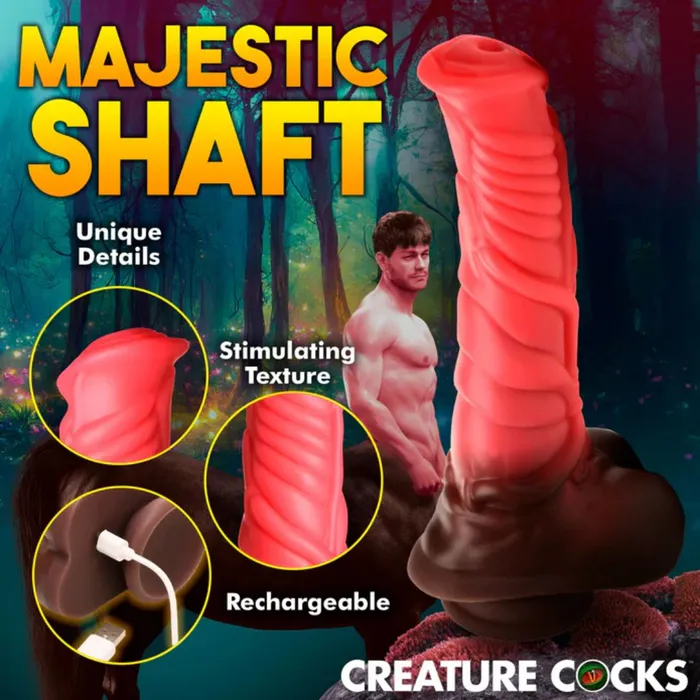 Anal Deluxe Centaur 10 inch Vibrating Thrusting Silicone Fantasy Horse Dildo XR Brands