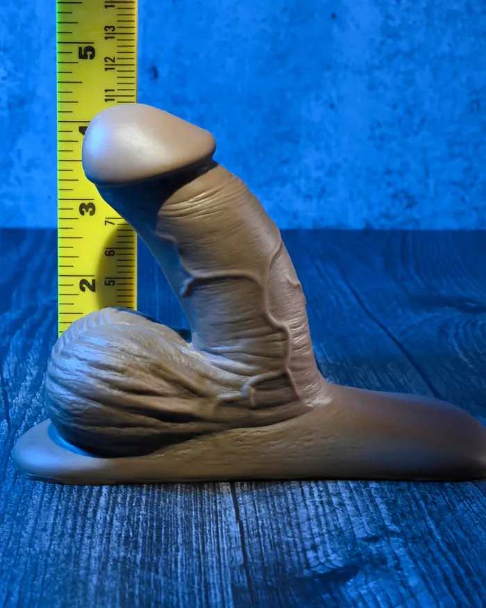 Anal Evolved Novelties Gender X 4 Inch Ultra Realistic Silicone Packer with Wide Base Chocolate