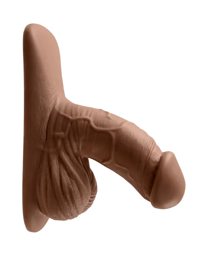 Anal Evolved Novelties Gender X 4 Inch Ultra Realistic Silicone Packer with Wide Base Chocolate