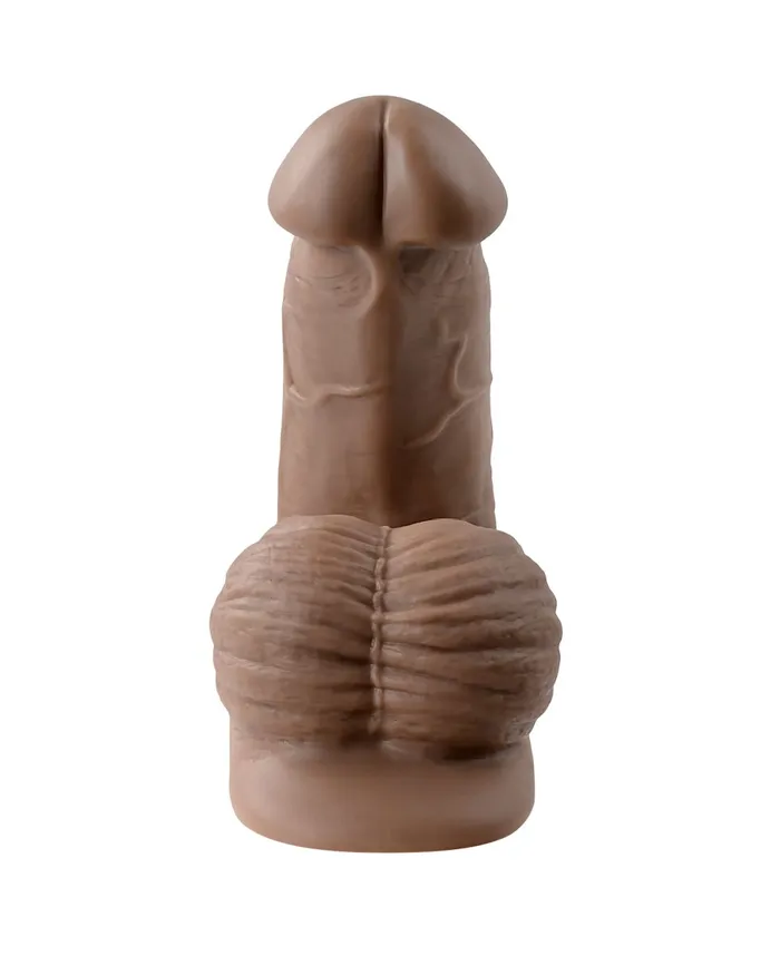 Anal Evolved Novelties Gender X 4 Inch Ultra Realistic Silicone Packer with Wide Base Chocolate