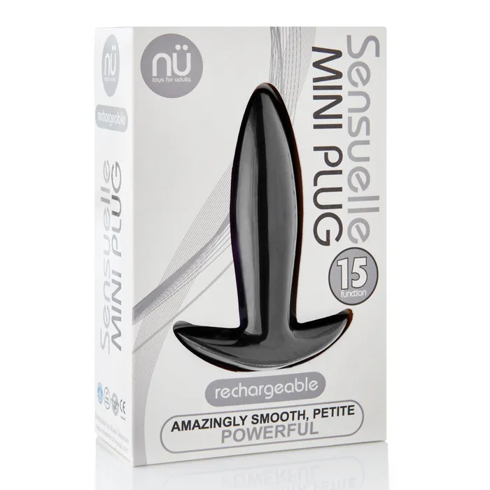 Anal NU Sensuelle Sensuelle 15Function Vibrating MiniPlug Black