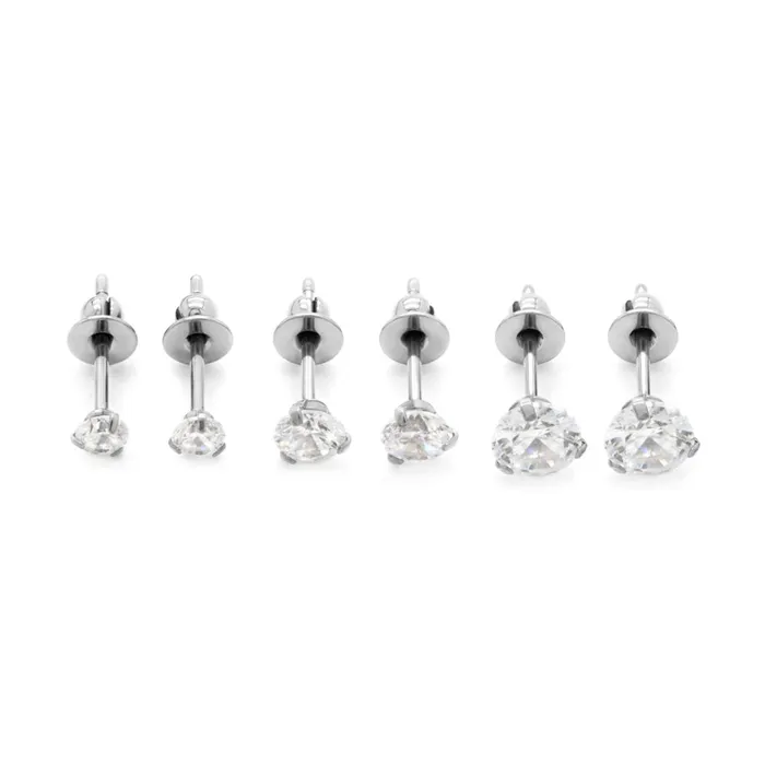 Anal Tilum Tilum Titanium Prong Set Jewel Stud Earrings Price Per 2