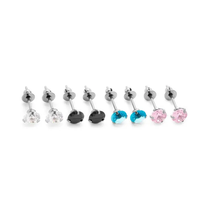 Anal Tilum Tilum Titanium Prong Set Jewel Stud Earrings Price Per 2