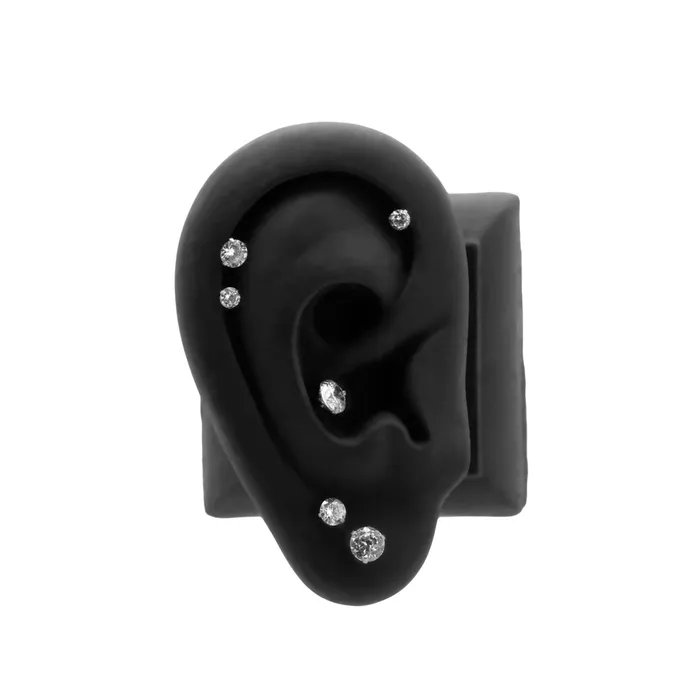Anal Tilum Tilum Titanium Prong Set Jewel Stud Earrings Price Per 2