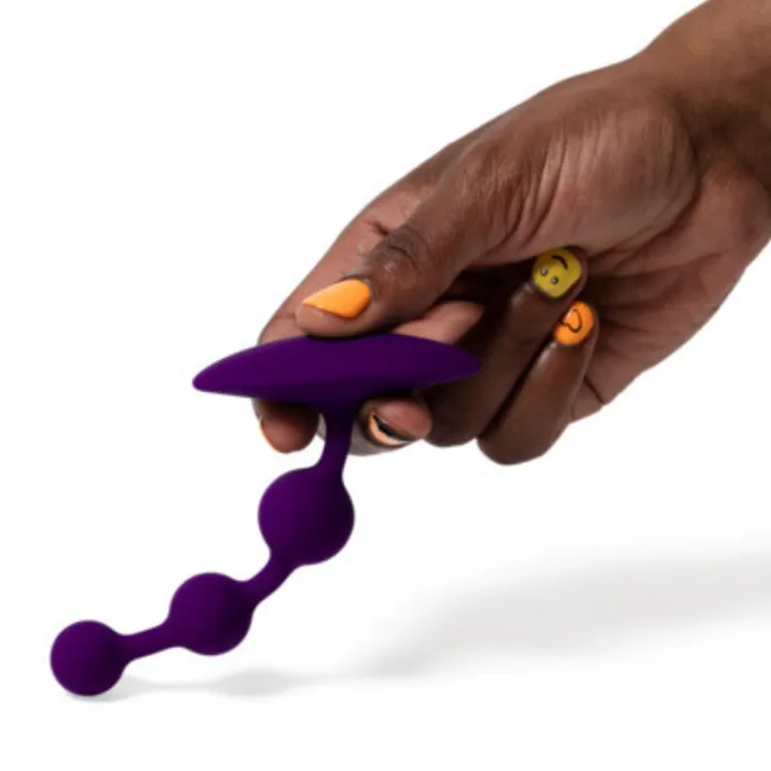 Anal WOW Romp Amp Flexible Anal Beads Purple