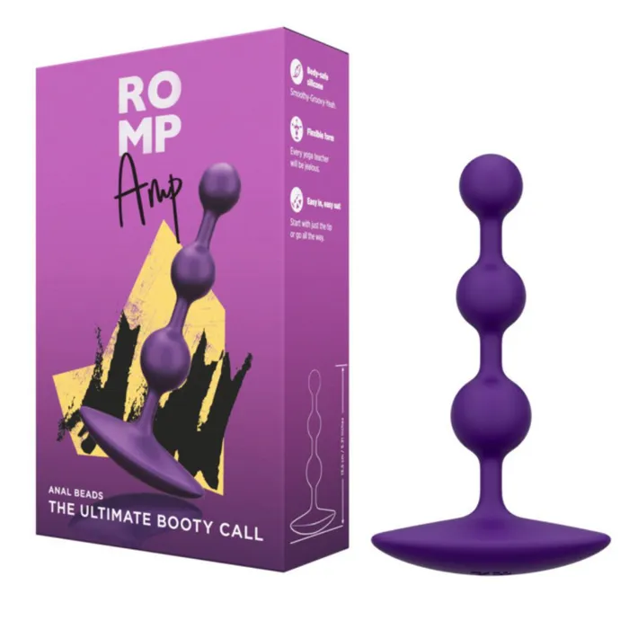 Anal WOW Romp Amp Flexible Anal Beads Purple