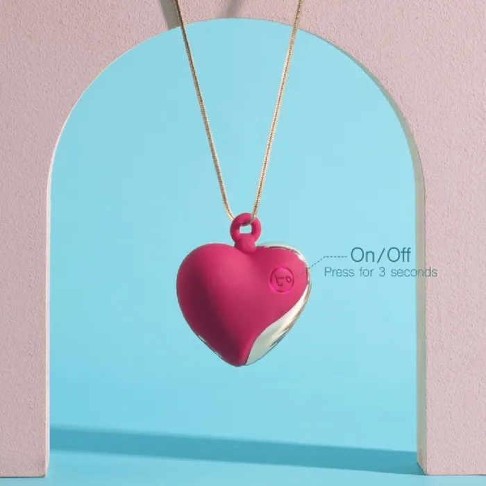 Beating Love Silicone HeartShaped Necklace Vibrator by Tracys Dog Tracys Dog Female Sex Toys