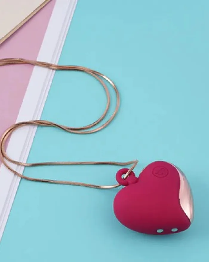 Beating Love Silicone HeartShaped Necklace Vibrator by Tracys Dog Tracys Dog Female Sex Toys