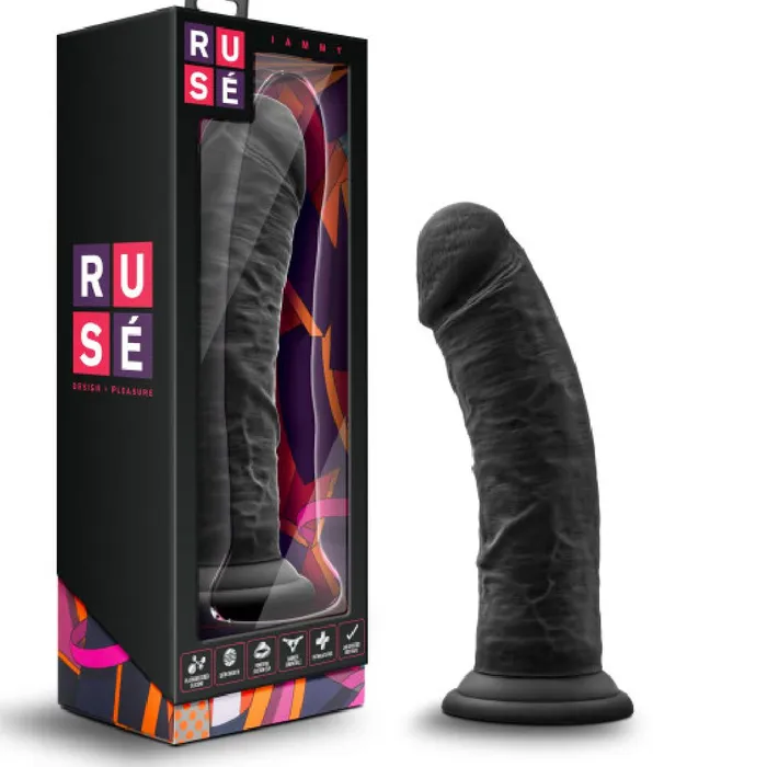 Blush Anal Jammy Silicone Thick 8 Inch Dildo Black