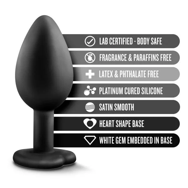 Blush Anal Temptasia Bling Small Silicone Butt Plug Black