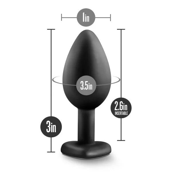 Blush Anal Temptasia Bling Small Silicone Butt Plug Black