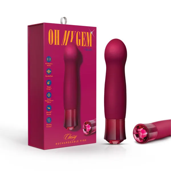 Blush Female Sex Toys Oh My Gem Classy Garnet Warming Internal External Vibrator