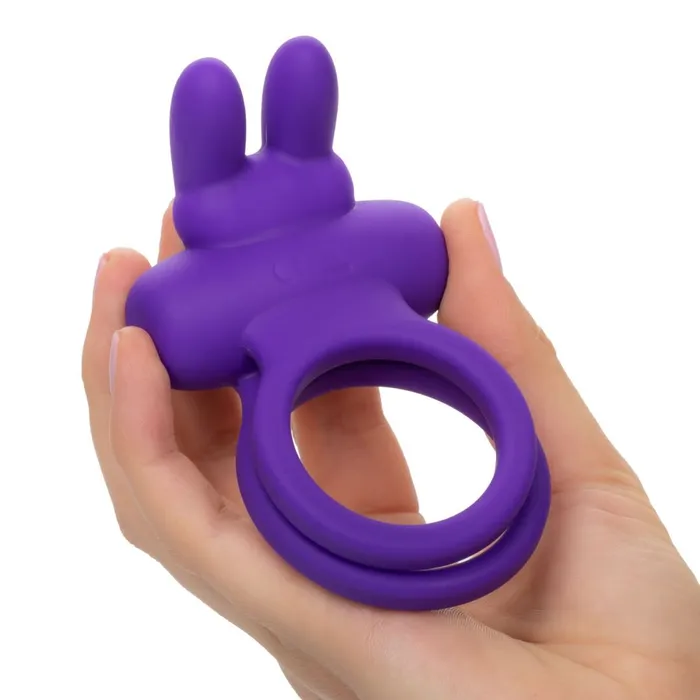CalExotics Vibrators Dual Rockin Purple Rabbit Vibrating Couples Cock Ring