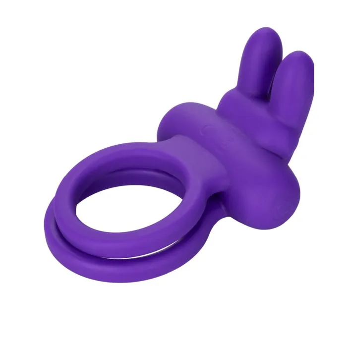 CalExotics Vibrators Dual Rockin Purple Rabbit Vibrating Couples Cock Ring