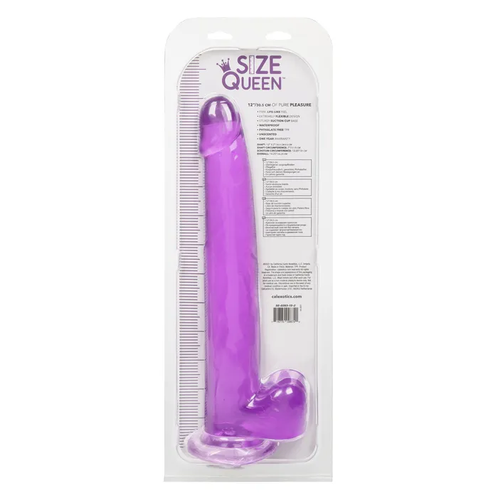 California Exotics Dildos Size Queen 12 Inch Realistic Suction Cup Dildo Dong PURPLE by Cal Exotics