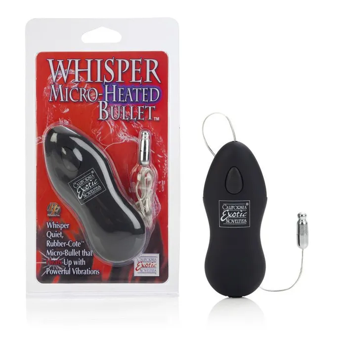 California Exotics Vibrators Whisper Micro Heated Bullet Vibrator Black