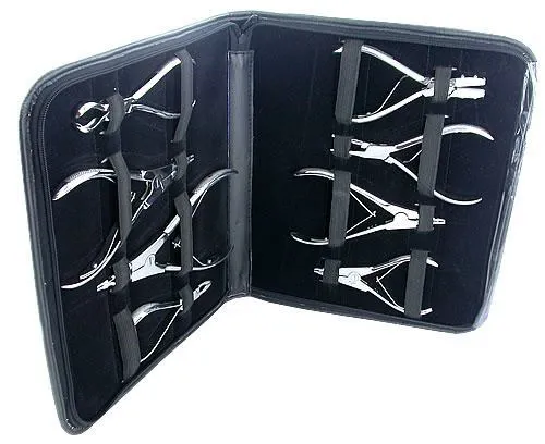 Couples Pierced Tools 9 Piece Body Piercing Tool Kit Ring Openers Closers and Nose Pliers Couples Pierced Tools 9 Piece Body Piercing Tool Kit Ring Openers Closers and Nose Pliers