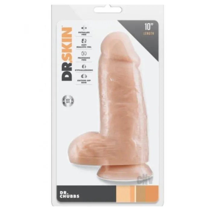 Dildos Dr Chubbs 10 Inch Ultra Thick Dildo Vanilla Blush
