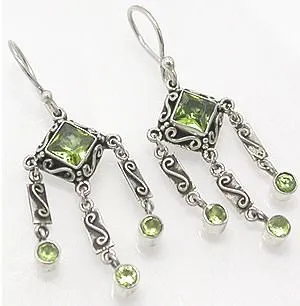 Dildos Light Green Triple Dangle Jewels Sterling Silver Bali Earrings Painful Pleasures Dildos Light Green Triple Dangle Jewels Sterling Silver Bali Earrings Painful Pleasures
