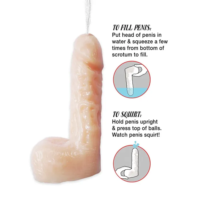 Dildos Nasstoys Natural Realskin Squirting Dildo 7 Inch Vanilla