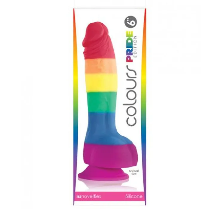 Dildos NS Novelties Colours Pride Edition Rainbow Silicone 85 Inch Dildo