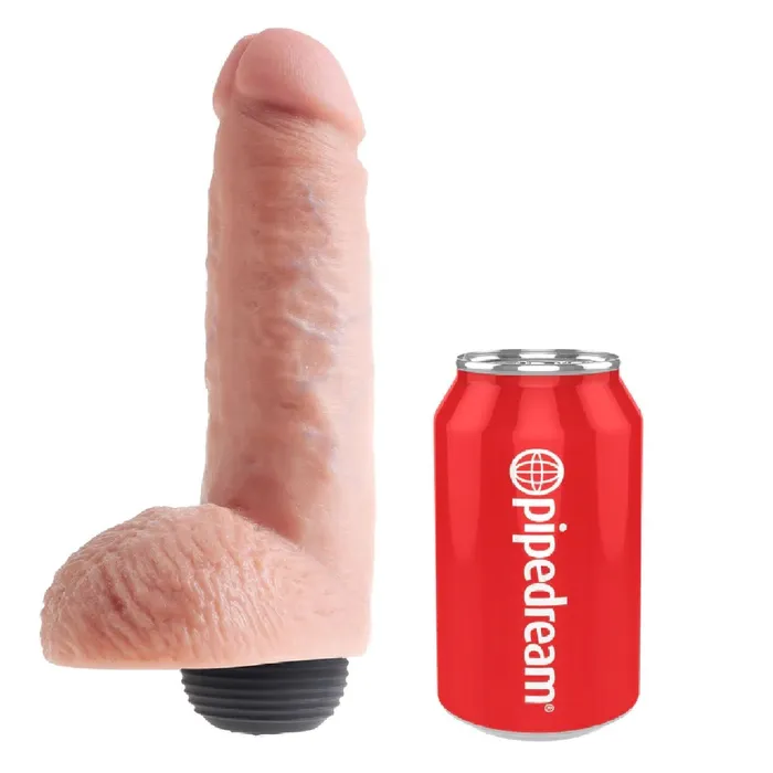 Dildos Pipedream Products King Cock Squirting 8 Inch Dildo with Balls Vanilla