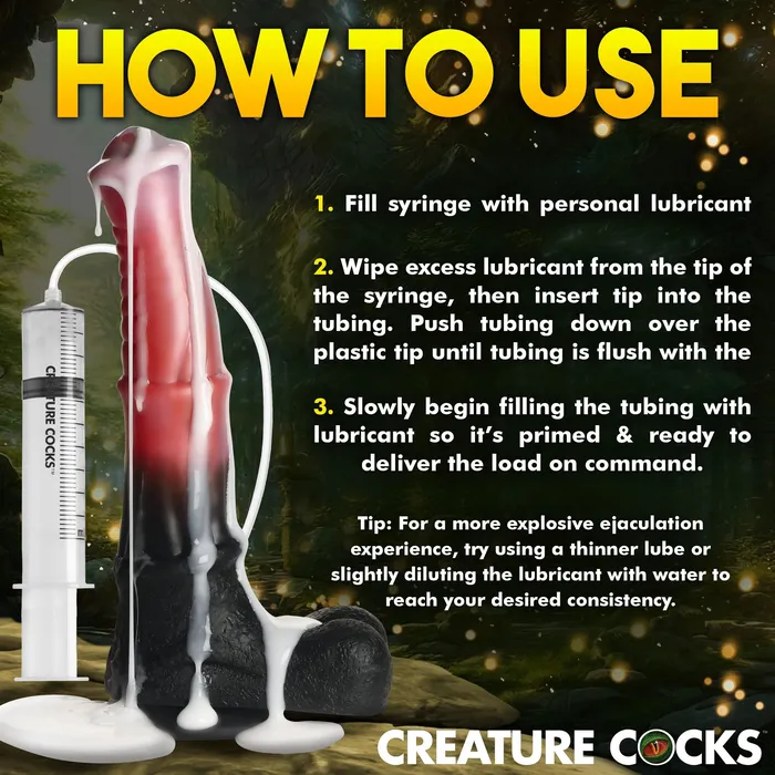Dildos XR Brands Centaur Explosion Squirting 95 inch Silicone Fantasy Horse Dildo