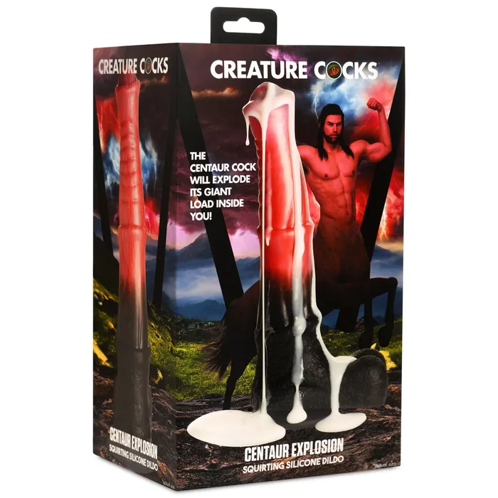 Dildos XR Brands Centaur Explosion Squirting 95 inch Silicone Fantasy Horse Dildo