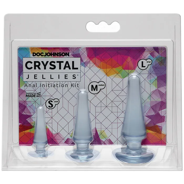 Doc Johnson Anal Crystal Jellies Anal Sex Initiation Kit Anal Trainer 3Piece Kit by Doc Johnson