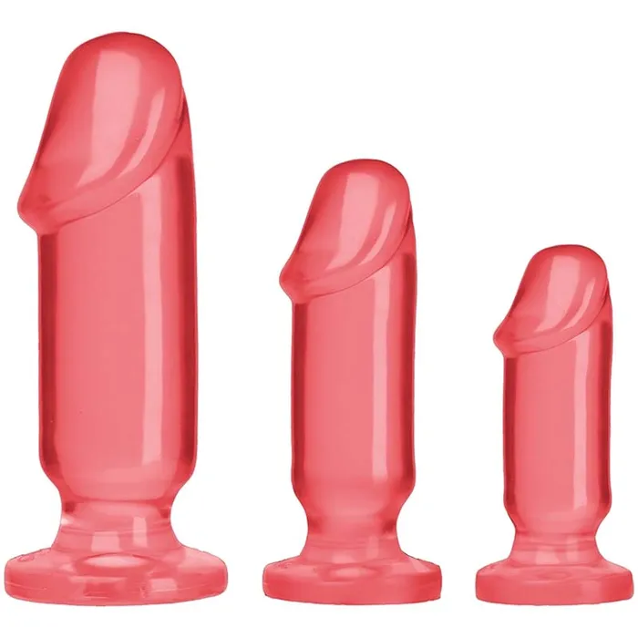 Doc Johnson Anal Crystal Jellies Anal Sex Trainer Anal Starter Kit 3Piece Set by Doc Johnson Harness Compatible