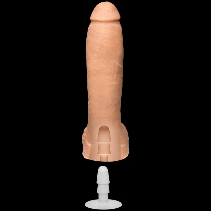 Doc Johnson Dildos Realistic Cock Squirting 95 Dildo w Removable Vac U Lock Suction Cup Vanilla