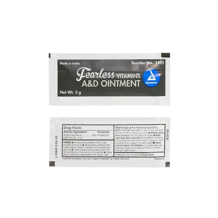 Dynarex Enhancers Vitamins AD Ointment 5g Foil Pack Price Per 1