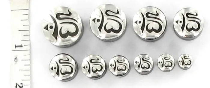 Elementals Organics Anal SILVER OHM Plug Horn Organic Ear Jewelry Price Per 1