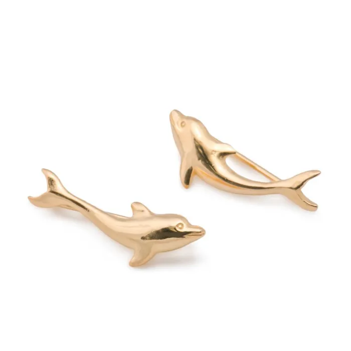 Elementals Organics Vibrators 18g Gold Plated Dolphin Ear Climbers Price Per 2 Elementals Organics Vibrators 18g Gold Plated Dolphin Ear Climbers Price Per 2