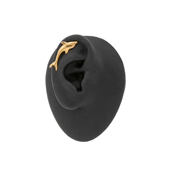 Elementals Organics Vibrators 18g Gold Plated Dolphin Ear Climbers Price Per 2