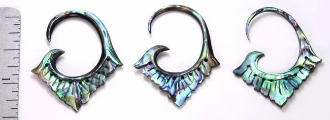 Elementals Organics Vibrators Kabho Style 5 Abalone Shell Hanger 15mm to 25mm Price Per 2