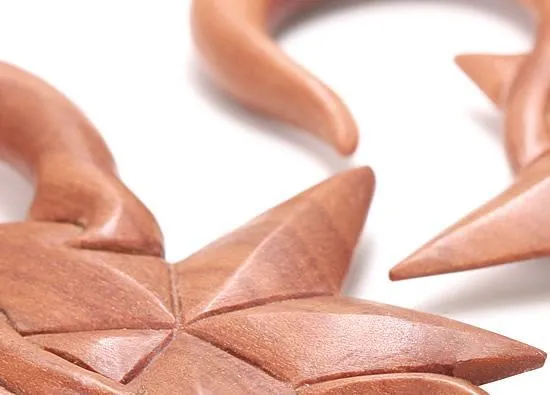 Elementals Organics Vibrators NAUTICAL STAR with Vines Red Saba Wood Hanger 3mm12mm Price Per 1