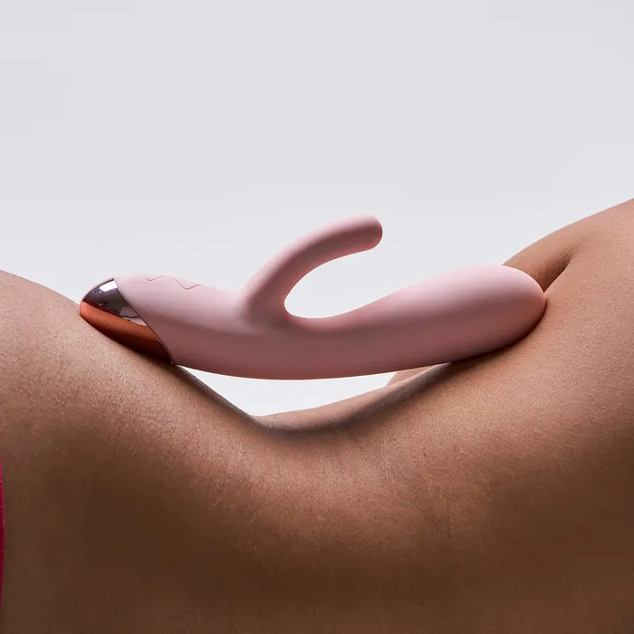 Elora Dual Motor Rabbit Vibrator with Double Teasers Pale Pink Blush Female Sex Toys Elora Dual Motor Rabbit Vibrator with Double Teasers Pale Pink Blush Female Sex Toys