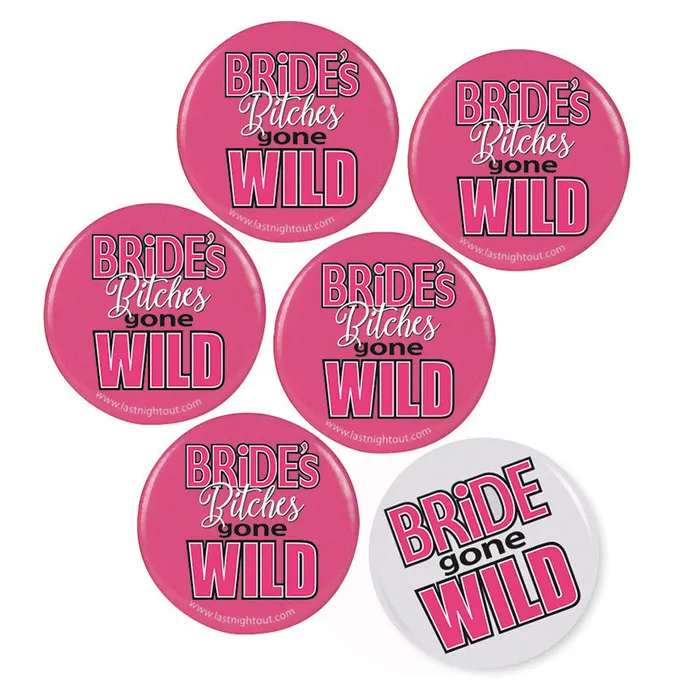 Enhancers BrideBride Bitches Buttons 6 Pack Holiday Products