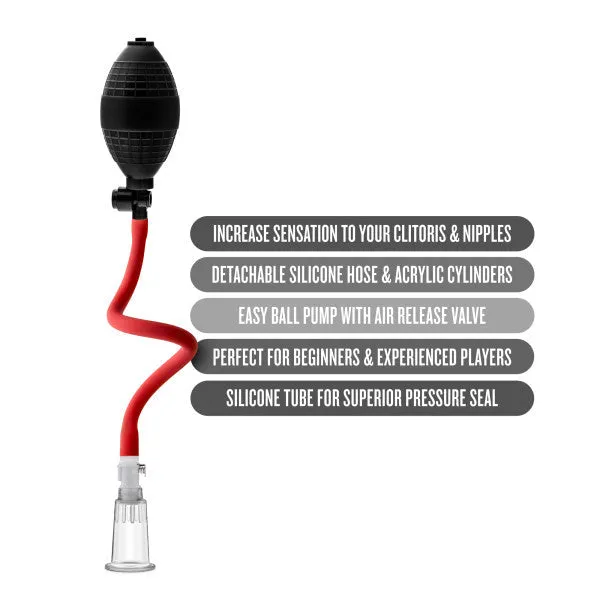Female Sex Toys Blush Temptasia Beginners Breast and Clitoral Pumping System