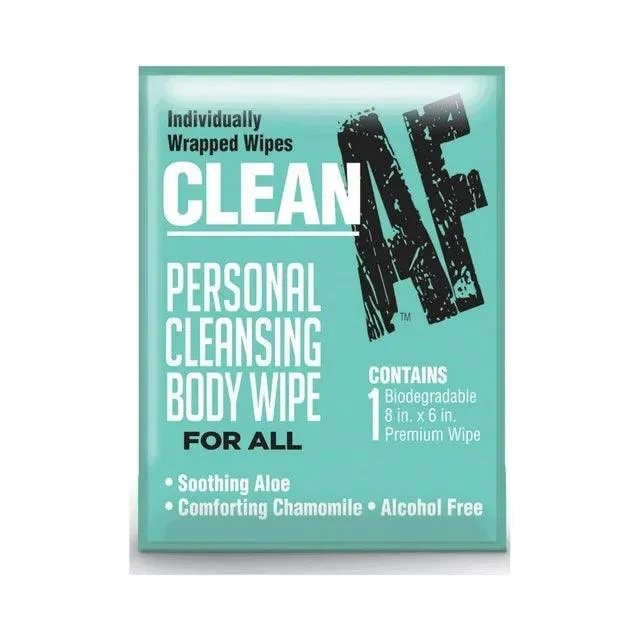 Female Sex Toys Little Genie Production LLC Clean AF Personal Cleansing Body Wipe 1 Count Female Sex Toys Little Genie Production LLC Clean AF Personal Cleansing Body Wipe 1 Count