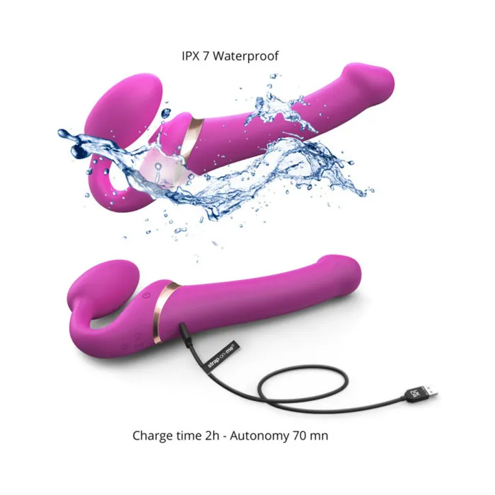 Female Sex Toys Lovely Planet StraponMe Multi Orgasm Bendable Strapon with Clitoral Tongue Large
