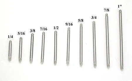 Female Sex Toys Painful Pleasures 16g Externally Threaded Replacement Straight Shaft