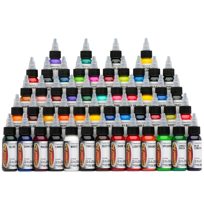 Full 50 Color Set 12oz Bottles Eternal Tattoo Ink Eternal Anal