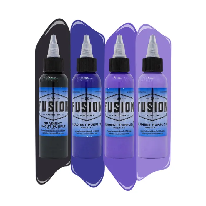 Fusion Vibrators Gradient Purple 4Pack Fusion Tattoo Ink 1oz