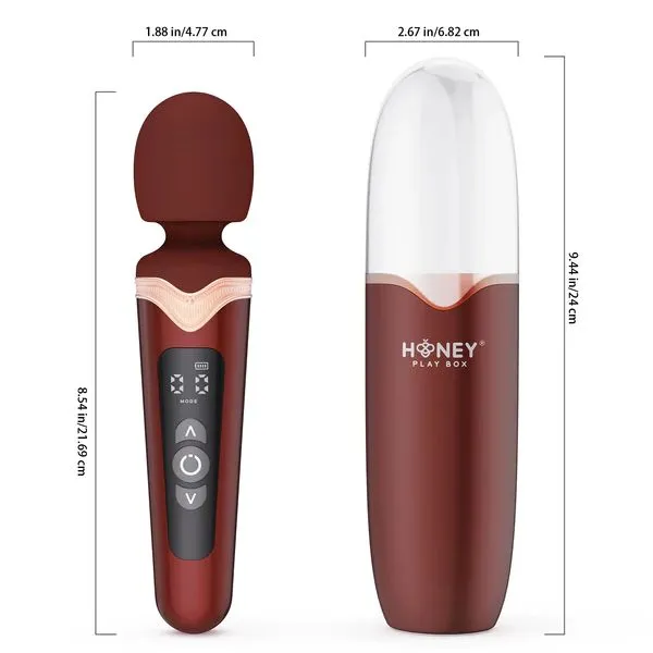 Honey Play Box Female Sex Toys Stormi Powerful Heating Wand Vibrator with Charging Case
