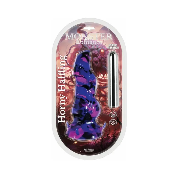 Hott Products Unlimited Female Sex Toys Monster Romance Horny Halfling with Vibrating Bullet Silicone Dildo 7 inch Hott Products Unlimited Female Sex Toys Monster Romance Horny Halfling with Vibrating Bullet Silicone Dildo 7 inch