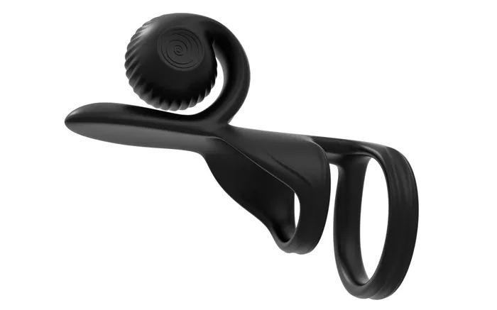 Jovi Constant Contact Vibrating Couples Cock Ring with Remote Snail Vibe Couples